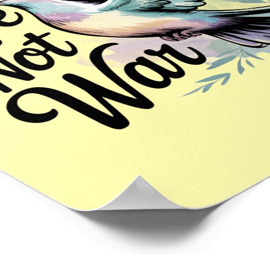 Liebe statt Kriegstrieb Poster (Ecke)