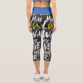Liebe statt Kriegsunterstützung für die Ukraine Capri Leggings (Rückseite)