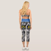Liebe statt Kriegsunterstützung für die Ukraine Capri Leggings (Rückseite)