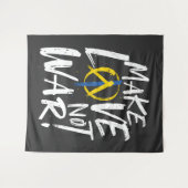 Liebe statt Kriegsunterstützung für die Ukraine Wandteppich (Vorderseite (Horizontal))