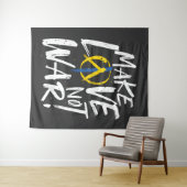 Liebe statt Kriegsunterstützung für die Ukraine Wandteppich (Beispiel (Horizontal))