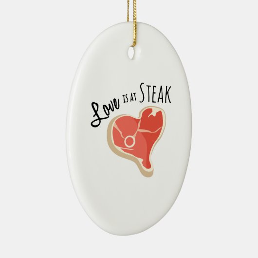 Liebe-Steak Keramikornament (Rechts)