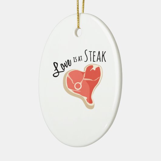 Liebe-Steak Keramikornament (Links)