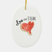 Liebe-Steak Keramikornament (Vorne)
