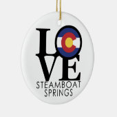 Liebe Steamboat Springs CO Keramik Ornament (Rechts)
