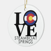 Liebe Steamboat Springs CO Keramik Ornament (Links)