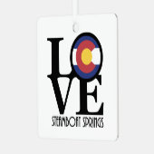 LIEBE Steamboat Springs Colorado Ornament Aus Metall (Vorderseite links)