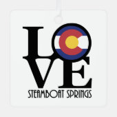LIEBE Steamboat Springs Colorado Ornament Aus Metall (Vorderseite)