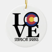 LIEBE Steamboat Springs Keramik Ornament (Vorne)