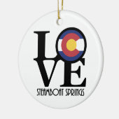 LIEBE Steamboat Springs Keramik Ornament (Links)