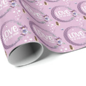 Liebe steckt im Haar - Schöne Verpackung für klein Geschenkpapier (Rolleneckpunkt)