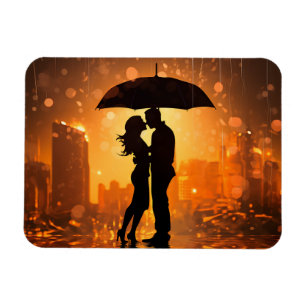 Liebe steht im Regen Magnet