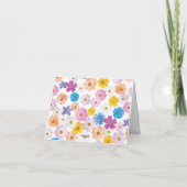 Liebe steht in Blüte Wildblumen-Garten Brautdusche Dankeskarte (Rückseite)