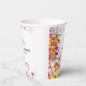 Liebe steht in voller Blüte, bunte Wildblumen-Brau Pappbecher (Rechts)