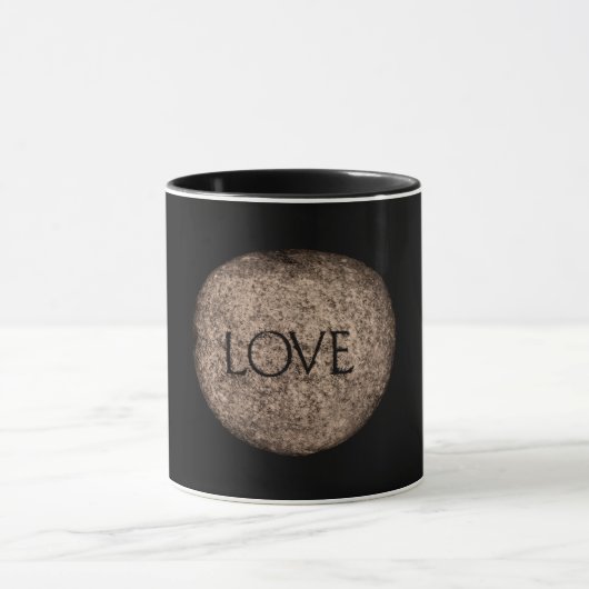 "Liebe" Stein Tasse (Zentrum)