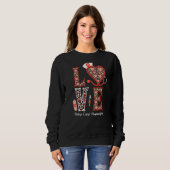 Liebe Stethoscope Heart Leopard Nurse Case Manager Sweatshirt (Vorne ganz)