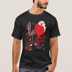 LIEBE Stethoscope Herzkrankheiten Leben Valentinst T-Shirt
