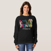 LIEBE Stethoscope Scrub Phlebotomist Krankenversic Sweatshirt (Vorne ganz)