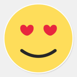 Liebe-Sticker für Herz Runder Aufkleber