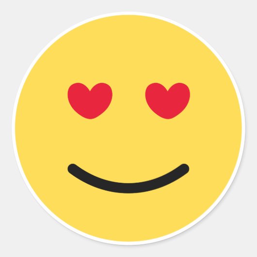 Liebe-Sticker für Herz Runder Aufkleber (Vorderseite)