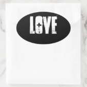 Liebe Sticker - Schwarz (Tasche)