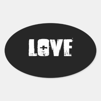 Liebe Sticker - Schwarz