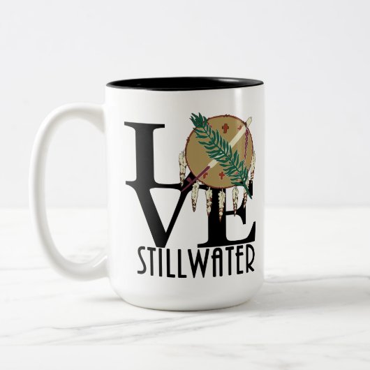 LIEBE Stillwater Oklahoma 15oz Zweifarbige Tasse (Links)