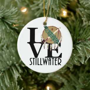 LIEBE Stillwater Oklahoma Keramik Ornament