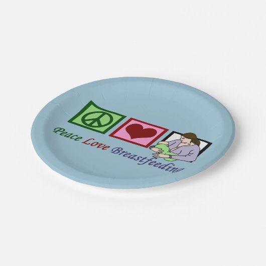 Liebe Stillzeit Pappteller (Schrägansicht)