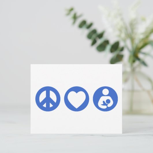 Liebe Stillzeit Postkarte (Stehend Vorderseite)