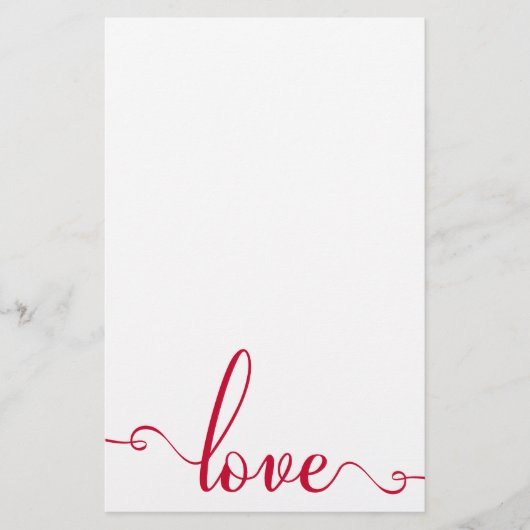 "Liebe" Stilvolle Valentinstag Stationery Briefpapier (Vorderseite)