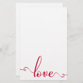 "Liebe" Stilvolle Valentinstag Stationery Briefpapier (Vorne/Hinten)