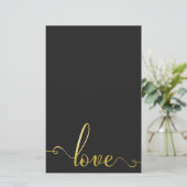 "Liebe" Stilvolle Valentinstag Stationery Briefpapier (Stehend Vorderseite)