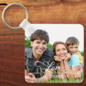 Liebe Stilvolles Foto Personalisiert Elegant Schlüsselanhänger (Vorderseite)
