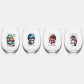 Liebe Stinkfarben Trinken Wein Stemless Glass Weinglas Ohne Stiel (Hinten)