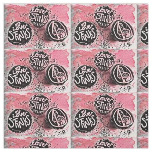 Liebe Stinks cupcakes Stoff (Muster)
