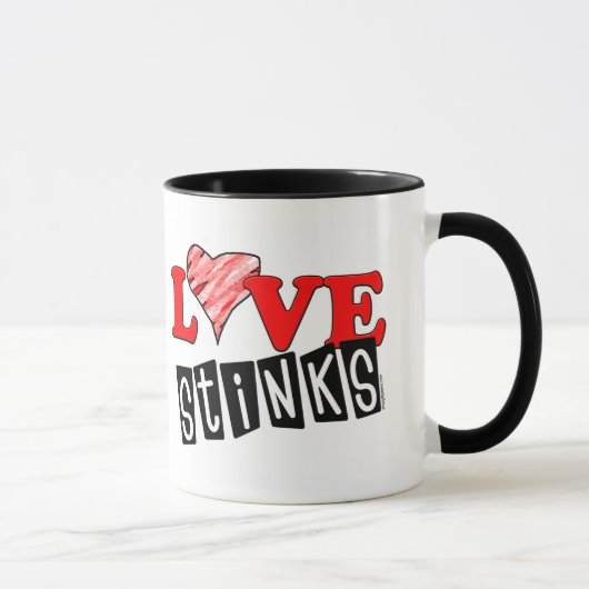 Liebe Stinks Geschenke Tasse (Rechts)