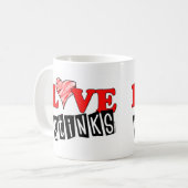 Liebe Stinks Geschenke Tasse (Vorderseite Links)
