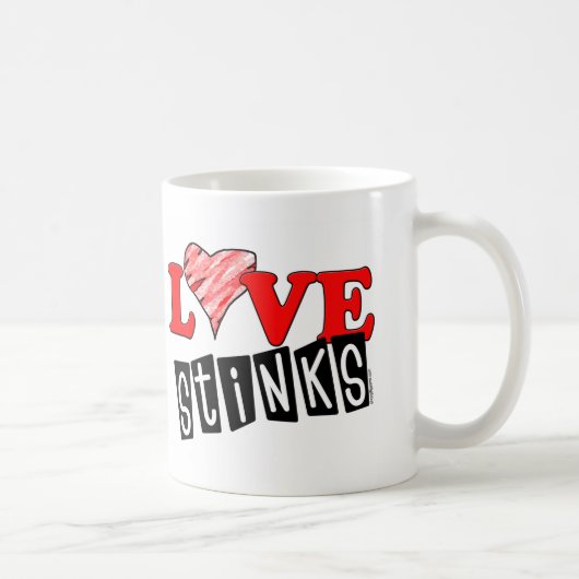 Liebe Stinks Geschenke Tasse (Rechts)