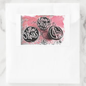 Liebe Stinks Rechteckiger Aufkleber (Tasche)