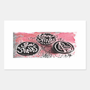 Liebe Stinks Rechteckiger Aufkleber