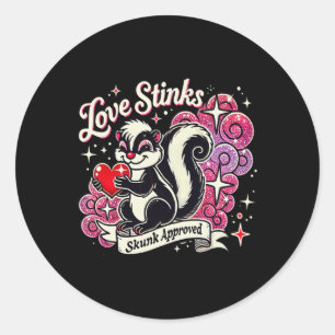 Liebe Stinks Skunk Genehmigt Sarcastic 2025 Valent Runder Aufkleber