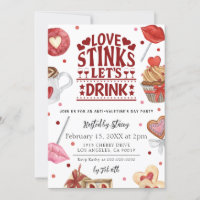 Liebe stinkt Anti-Valentinstag-Party Einladung