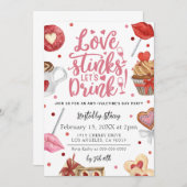 Liebe stinkt Anti-Valentinstag-Party Einladung (Vorne/Hinten)