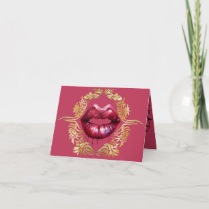 "Liebe stinkt" Big Pink Lips Valentinstag Karte