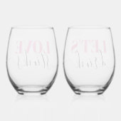 Liebe stinkt Lasst uns sonnig trinken Weinglas Ohne Stiel (Rückseite)