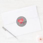 "Liebe stinkt" Valentine Runder Aufkleber (Umschlag)
