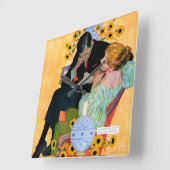 Liebe stirbt langsam quadratische wanduhr (Winkel)