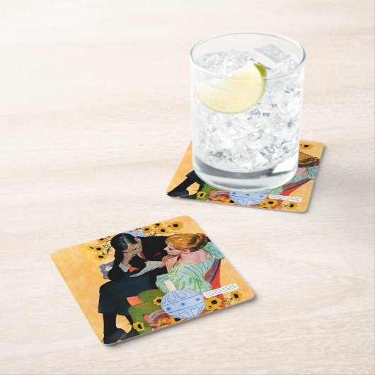 Liebe stirbt langsam rechteckiger pappuntersetzer (Vor Ort)