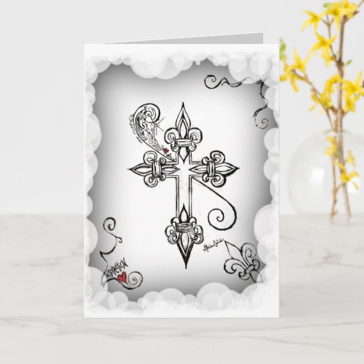 Liebe stirbt nie karte (Gelbe Blume)